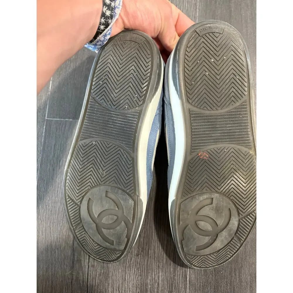 Chanel Suede Kidskin CC Low Sneakers Size 39(9)